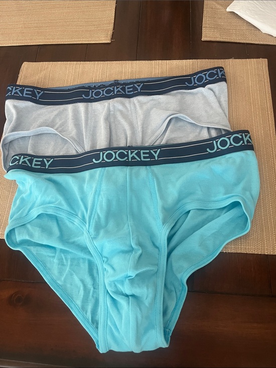Jockey Other - Jockey Men' no fly pouch Briefs Aqua BlueLight Gray (2-Pack)men’s large